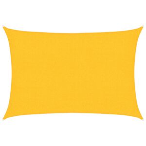 vidaXL Toldo de vela rectangular HDPE amarillo 160 g/m&sup2; 2x2,5 m