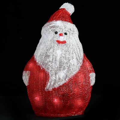 vidaXL Figura de Papá Noel de acrílico navideño LED 28 cm