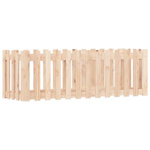 vidaXL Arriate elevado jard&iacute;n con valla madera maciza pino 150x50x50cm