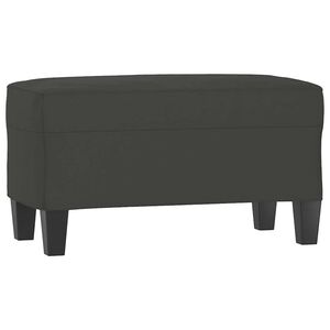 vidaXL Banco de tela de microfibra gris oscuro 70x35x41 cm