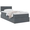 vidaXL Cama con almacenamiento Gris oscuro 90 x 190 cm Terciopelo