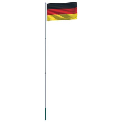 vidaXL Bandera de Alemania y mástil de aluminio 6 m