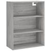 vidaXL Aparador alto madera contrachapada gris sonoma 69,5x34x180 cm