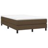 vidaXL Cama box spring con colch&oacute;n tela marr&oacute;n oscuro 120x200 cm