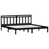 vidaXL Estructura de cama de madera maciza de pino negro 200x200 cm