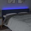 vidaXL Cabecero con LED de tela azul 183x16x78/88 cm