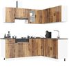 vidaXL Mueble cocina Porto madera vieja 11 pzas madera contrachapada