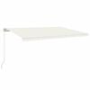 vidaXL Toldo retr&aacute;ctil manual color crema 500x300 cm
