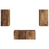 vidaXL Conjunto de mueble de TV Montaje en la pared 2 pcs Madera vieja