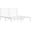 vidaXL Estructura cama sin colch&oacute;n con cabecero metal blanco 120x200cm