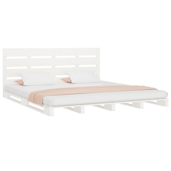 vidaXL Estructura de cama sin colch&oacute;n madera maciza de pino 160x200 cm