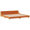 vidaXL Cama sin colch&oacute;n madera maciza de pino marr&oacute;n cera 200x200 cm