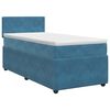 vidaXL Cama box spring con colch&oacute;n Azul Oscuro 80 x 200 cm Terciopelo