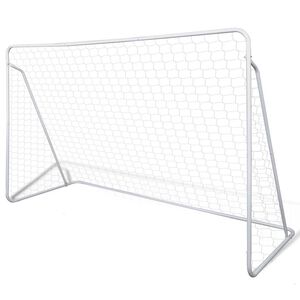 vidaXL Porter&iacute;a de f&uacute;tbol acero de alta calidad 240x90 x150 cm