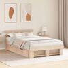 vidaXL Estructura de cama Marrón 120 x 190 cm Madera de pino macizo