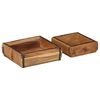 vidaXL Bandeja 2 pcs Marr&oacute;n 29 x 31 x 10 cm Madera s&oacute;lida recuperada