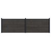 vidaXL Panel de valla 2 pcs WPC y Aluminio Negro