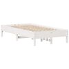 vidaXL Estructura de cama sin colch&oacute;n madera maciza blanca 75x190 cm
