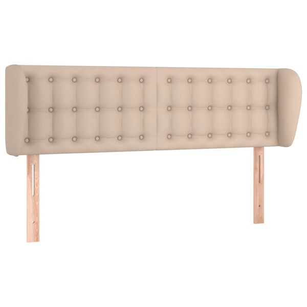 vidaXL Cabecero de cuero sintético color capuchino 147x23x78/88 cm