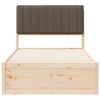 vidaXL Estructura de Cama con Cabecera Tapizada Taup&eacute; 100 x 200 cm