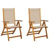 vidaXL Sillas de jard&iacute;n plegables 2 uds madera maciza acacia textileno