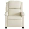 vidaXL Sillón reclinable eléctrico de cuero sintético crema