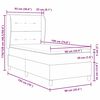 vidaXL Cama tipo Box Spring con colch&oacute;n Marr&oacute;n oscuro 90 x 190 cm tela