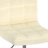 vidaXL Silla de comedor giratoria tela color crema