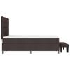 vidaXL Cama tipo Box Spring Marr&oacute;n Oscuro 140 x 200 cm tela
