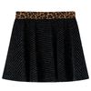 Falda infantil con cinturilla de leopardo negro 128