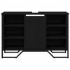 vidaXL Gabinete de Lavabo para Ba&ntilde;o Roble Negro 91 x 35 x 60 cm