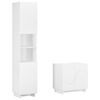 vidaXL Juego de Muebles de Ba&ntilde;o 2 uds. Blanco Madera de ingenier&iacute;a