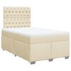 vidaXL Cama box spring con colch&oacute;n tela color crema 120x190 cm