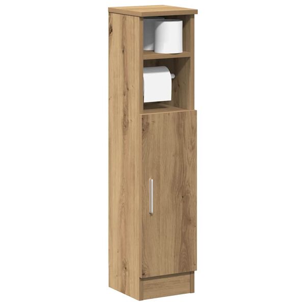 vidaXL Mueble de baño con portarrollos roble artisan 20,5x22x90 cm