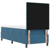 vidaXL Cama Box Spring LED con colch&oacute;n Azul Oscuro 80 x 200 cm tela