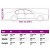 vidaXL Funda de coche para Sedan con correas hebilla PEVA plateado XL