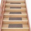 vidaXL Felpudos autoadhesivos para escaleras, 30 unidades, 60 x 25 cm, beige, rectangulares