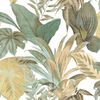 Noordwand Papel de pared Topchic Big Leaves verde y beige