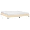 vidaXL Cama sin colch&oacute;n tela color crema 160x200 cm