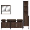 vidaXL Set de muebles ba&ntilde;o 4 pzas madera contrachapada roble marr&oacute;n