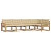 vidaXL Conjunto de sof&aacute;s de exterior 5 uds. y Beige