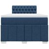 vidaXL Cama box spring con colch&oacute;n tela azul 120x190 cm