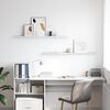 vidaXL Estante de pared con estante 2 pcs M&aacute;rmol 115 x 9 x 3 cm