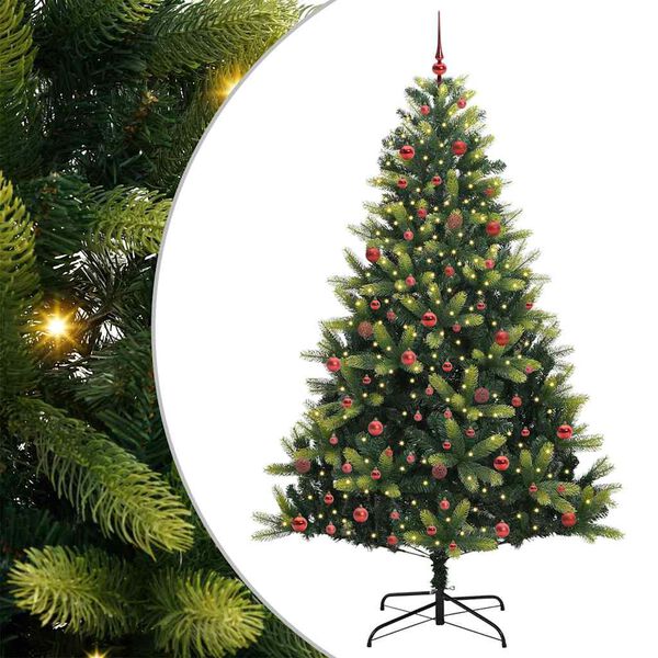 vidaXL &Aacute;rbol de Navidad Artificial Plegable 300 LEDs Verde 210 cm