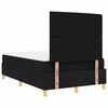 vidaXL Cama Box Spring LED con colch&oacute;n Negro 120 x 190 cm tela