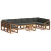 vidaXL Conjunto de sof&aacute;s de exterior 11 uds. Natural y Antracita