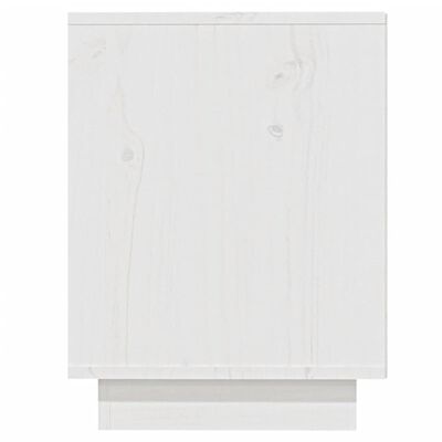 vidaXL Armario zapatero de madera maciza de pino blanco 110x34x45 cm