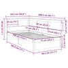vidaXL Cama con estantería sin colchón madera maciza de pino 75x190 cm