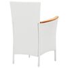 vidaXL Conjunto de comedor de jardín 9 piezas ratán sintético blanco