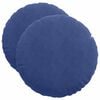 vidaXL Cojines para asiento 2 uds. Terciopelo Azul Polic&iacute;a &Oslash;50 x 19 cm